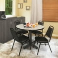 thumbnail image 3 of Regency 48 in. Round Breakroom Table- Maple, 4 Restaurant Stack Chairs- Black, 3 of 9