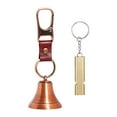 thumbnail image 1 of Silbato para perros de gran potencia con orejeras y gancho para colgar, silbato de emergencia, enganche para mochila, ideal para pesca y escalada. bronce rojo brillante, 1 of 9