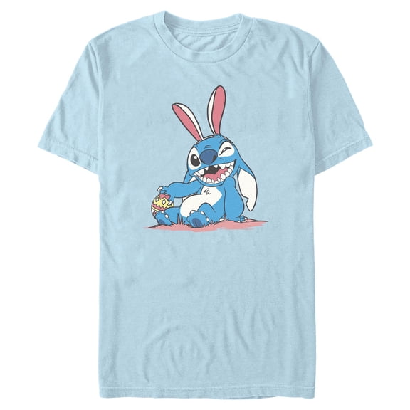 Mens Lilo & Stitch Mischievous Easter Bunny T Shirt