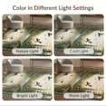 thumbnail image 7 of ODIKA 9'x12' Washable Area Rug Non-Slip, Chair-Friendly Olive Green Hunting Duck Scene Vintage Cabin Design with Fishing Motif for Dining Room, Basement, Large Office, 7 of 7