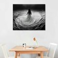 thumbnail image 2 of COMIO  Sexy Woman Canvas Wall Art Black and White Art Woman Girl in Rain Picture Canvas Prints Modern Bedroom Hotel Wall Decoration Portrait Artwork Framed Ready to Hang, 2 of 4