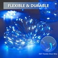 thumbnail image 4 of Guirnalda de luces solares SANJICHA, azul/blanco, 144 pies, 400 LED, paquete de 2, 4 of 6