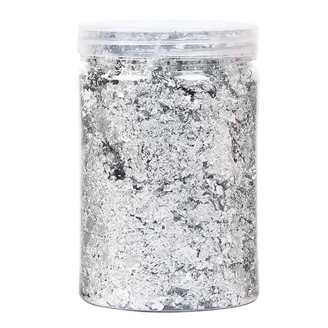 Copos de Hojas de Oro Sunnimix 10g Plata Copos de Resina Dorada