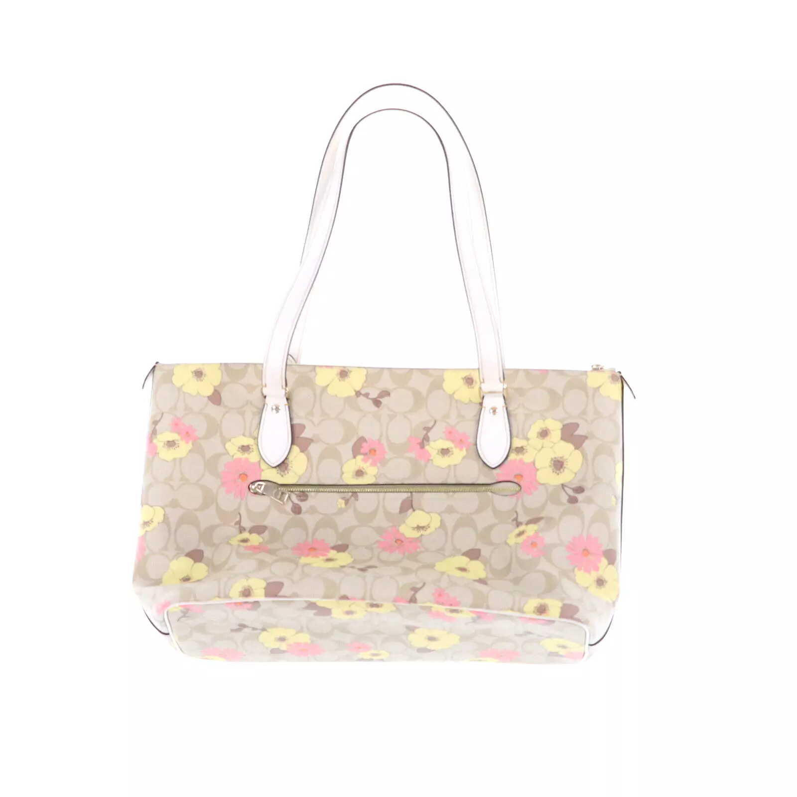 バッグ COACH Signature Floral Canvas Tote Bag Coach Gallery Tote In Signature Canvas With Floral Cluster Print