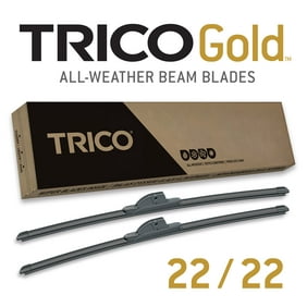 TRICO Gold 2 Pack All Weather Automotive Replacement Wiper Blades 22 and 22 Inch (18-2222)