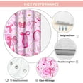 thumbnail image 5 of Western Cowgirl Shower Curtain Pink Bow Preppy Cowgirl Shower Curtain for Bathroom Decor 72x72 Inch Washable Polyester Trendy Cute Disco Girls Shower Curtain Set with 12 Hooks, 5 of 6