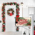 thumbnail image 4 of Merry Christmas Mailbox Cover Christmas Trees Leaves Decorative Winter Holiday Magnetic Mailbox Covers for Yard Home Xmas Eve Mail Box Wraps Post Letter Cover Standard Size 21x25.5 Inch, 4 of 6