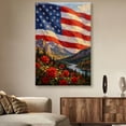 thumbnail image 2 of American Flag Canvas Wall Art, 4th of July Patriotic Canvas Print, Vintage Landscape Paintings for Modern Home Living Room Bedroom Office Decor, 2 of 5