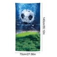 thumbnail image 3 of Beach Towel 140x70 cm, Multicolor Football Pattern, Quick-Dry Polyester Towel for Swimming, Travel, Sports, 1 Piece, 3 of 6