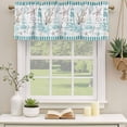 thumbnail image 2 of Turquoise Ocean Curtain Valances for Windows, Kitchen Valance Window Treatments Panel 2 Pack, Coastal Nautical Lighthouse Starfish Rod Pocket Short Curtains for Bathroom Bedroom 54 x 18 Inch, 2 of 8
