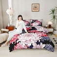 thumbnail image 4 of Homewish Teens Chic Flowers 2pcs Bedding Comforter Set,Exotic Style Twin Comforter Sets,Botanical Plants Floral Breathable Bedding Set,Luxury Bedroom Decor,Reversible, 4 of 8