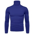 thumbnail image 2 of Baqcunre Mens Solid Soft Turtleneck Sweater Flexibility Solid Color Close Fitting Top Slim Sweater,XXL,Mens Sweaters And Pullovers,Mens Sweater,Long Sleeve Shirts For Men,Mens Clothes,,Blue1, 2 of 4