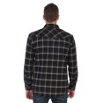thumbnail image 3 of Gioberti Men 100% Cotton Western Flannel Plaid Shirt w/Snap-on Button, 3 of 5
