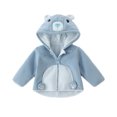thumbnail image 1 of Abrigo De Invierno Para Niños Pequeños, Chaquetas Para Niños Y Niñas, Abrigo Cálido Para Bebés Recién Nacidos, Prendas De Vestir De Punto, Mono Con Capucha Azul Odeerbi LM103-359, 1 of 5