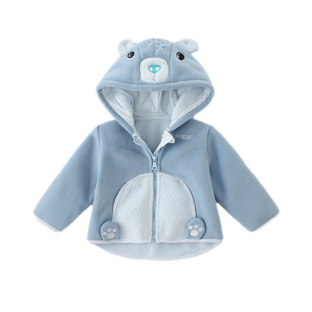 Abrigo De Invierno Para Niños Pequeños, Chaquetas Para Niños Y Niñas, Abrigo Cálido Para Bebés Recién Nacidos, Prendas De Vestir De Punto, Mono Con Capucha Azul Odeerbi LM103-359