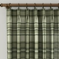 thumbnail image 3 of TWOPAGES Pinch Pleated Curtain 52 X 63 Inches Long 1 Panel Linen Blend Light Filtering Plaid Print Curtain for Living Room, Latte, 3 of 6