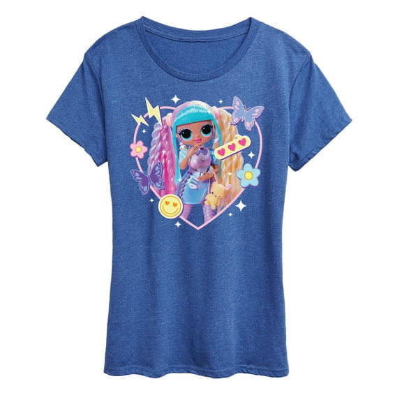 LOL OMG! Fashion Dolls - Candylicious, Butterflies, & Hearts - Women's Short Sleeve Graphic T-Shirt