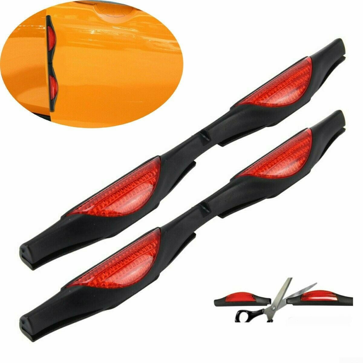 Car Clip on Red Reflector Door Guard Protector Pair BRAND NEW 