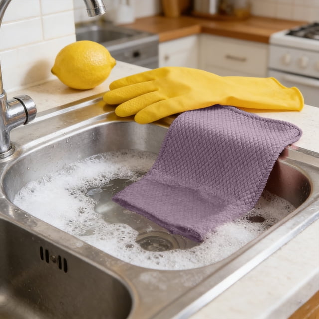 Czzoypi Ultras-fine Microfiber Waffle Weave Cleaning Cloth, Super Soft Highly Absorbent Quick-Dry Towel for Kitchen Dishes Car, Reusable Lint-Free Multi-Purpose Cleaning Rag for Furniture Glass