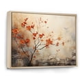thumbnail image 2 of Designart "Glowing Embers Maple Trees wall art I" Floral Floater Framed Canvas Wall Art, 2 of 7