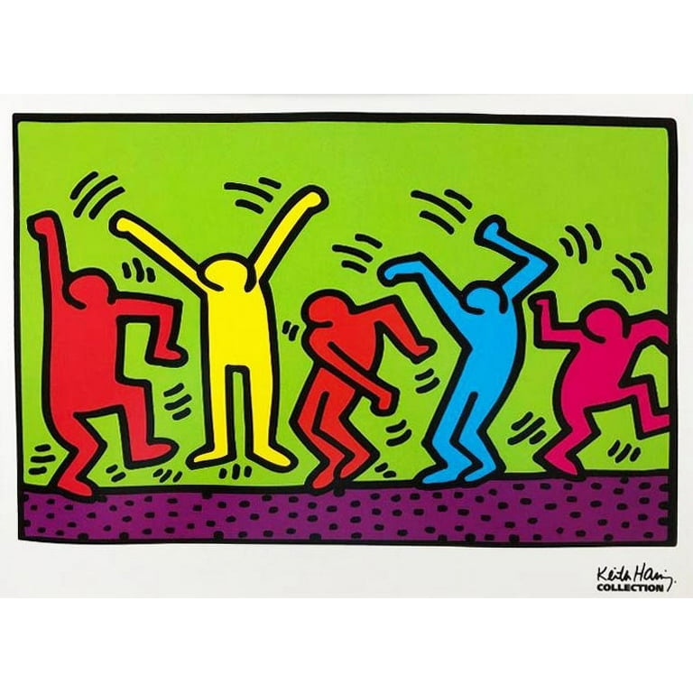 The Skateroom X Keith Haring - Untitled Centipede - Décoration Murale 80x80cm
