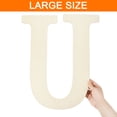 thumbnail image 3 of 15 Inch Wooden Letter,Large Blank Unfinished Wooden Alphabet Letters for Crafts, DIY Projects, Birthday, Party(Letter U), 3 of 7
