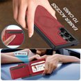 thumbnail image 5 of Allytechgroup Case for Samsung Galaxy S21 Ultra, 2 In 1 Wallet Stand Case with Detachable Card Holder Support Wireless Charging Shockproof Magnetic Back Cover for Samsung Galaxy S21 Ultra, Red, 5 of 13