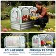 thumbnail image 4 of Garvee cama de cultivo elevada con cubierta de 48 x 24 x 55 pulgadas, jardinera galvanizada con patas y capacidad de 400 lb, ideal para patio y balcón, 4 of 7