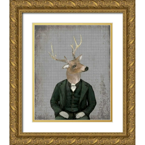 Ogren, Sarah 20x24 Gold Ornate Wood Framed with Double Matting Museum Art Print Titled - Mr. White Tall
