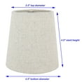 thumbnail image 3 of Meriville Set of 6 Natural Linen Clip On Chandelier Lamp Shades, 3.5-inch by 4.5-inch by 4.5-inch, 3 of 5