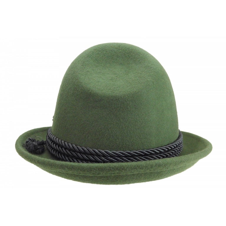 Women\'s Green/ Gray Wool Blend Fidora O/s Nwot Green Felted Wool Fedora Hat for Women, Elegant Small Brim  main image 4