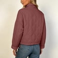 thumbnail image 6 of Zip Up Jackets for Women Plus Size Puffer Jackets Stand Collar Cropped Lightweight Fall Coats with Pockets S-3XL, 6 of 8