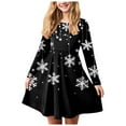 thumbnail image 1 of Zanarzt Robe de Noël pour Fille Robe pour Tout-Petit Fille Robe de Noël pour Fille Imprimé Bal Fête Fête de Noël Robes pour Fille Violet Foncé,5-6 Ans, 1 of 5