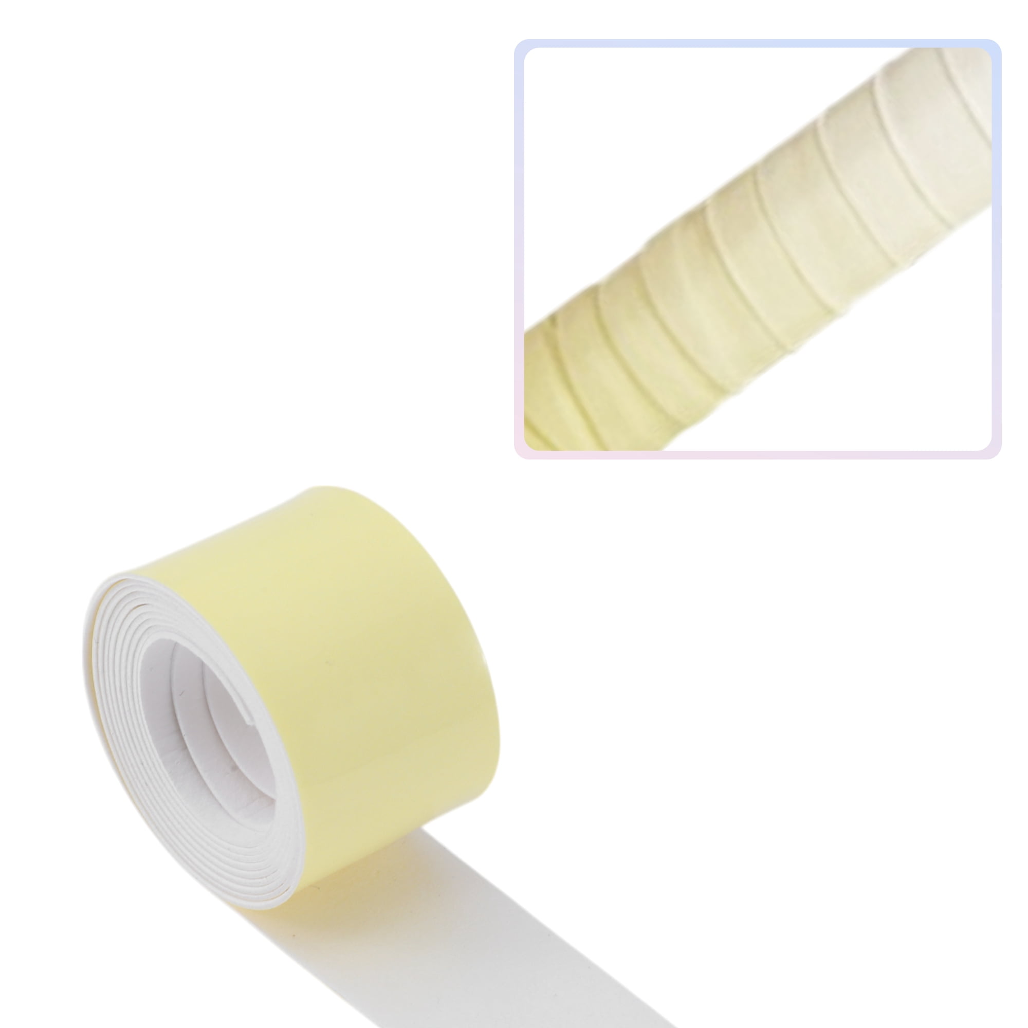 Unique Bargains 2 Pcs Tennis Racket Grip Tape Dry Overgrip Tape Gradient Yellow White
