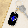 thumbnail image 6 of Blue Cross Stainless Steel or 18k Gold Premium Swivel Dog Tag Keychain, 6 of 10