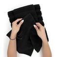 thumbnail image 3 of American Soft Linen Turkish 6 Piece Towel Set, 100% Cotton Premium Soft Bathroom Towels, Black, 3 of 9