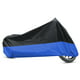 L 180T Couverture de Moto de Poussière de Pluie Noir + Bleu Protecteur UV Imperméable Extérieur – image 1 sur 1