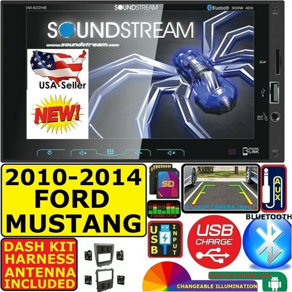 2010-2014 FORD MUSTANG TOUCHSCREEN AM/FM BLUETOOTH USB AUX CAR RADIO STEREO