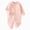 Pink, variant on NOLDARES Button Down Baby Romper Cute Graphic Print Long Sleeve Soft Jumpsuit for Unisex Infants 0-18M Spring Fall Wear(6-9 Months,Pink)