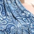 thumbnail image 2 of Blue Paisley Pattern Blanket,Comfortable Soft Flannel Throw Blanket,All Season,Warm Lightweight Blankets for Sofa Bed Couch Living Room Chair,50"x60", 2 of 4