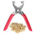 thumbnail image 2 of Grommet Tool Kit, Grommet Eyelet Plier Set Metal Eyelet Rivet Punch  With 100 Pcs 4mm Button For Leather Clothes Belt, 2 of 8