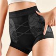 thumbnail image 6 of Womens Butt Lifting Panties High Waisted Full Coverage Briefs Solid Color Soft Stretchy Underwear Sleepwear Black XL, 6 of 6