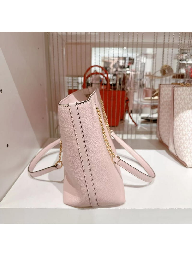 Michael KorsマイケルコースJet Set Chain Tote Bagトートバッグ Michael Kors Jet Set Medium Powder Blush Leather Front Zip