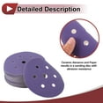thumbnail image 3 of Unique Bargains 50 Pcs Car Wood Sanding Discs Smoothing Hook & Loop Sandpaper for Woodworking, Automotive Refinishing 5.91" 7 Hole 500 Grit Purple Ceramic Abrasive, 3 of 6