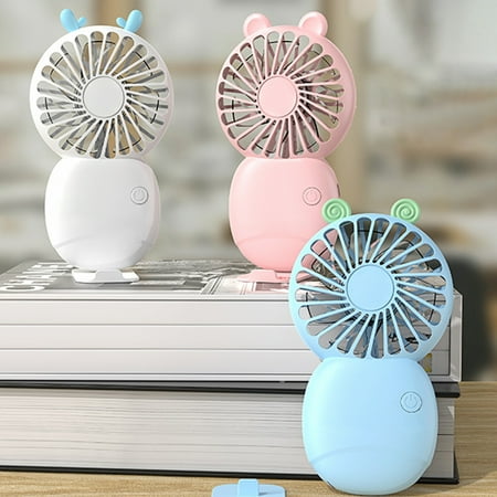 

Xinyolin Handheld Fan with Phone Holder Low Noise 3 Speeds Adjustable Cute Cooler Cooling Rechargeable Mini USB Fan Portable Cooling Fan Student Gift