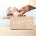 thumbnail image 3 of Unique Bargains Triangular Electric Alarm Clock Brown 5.9"L x 3.1"W x 3.1"H, 3 of 6