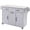 Gray, variant on Kitchen Island with Trash Can Storage Cabinet, Kitchen Cart with Drop Leaf, Spice Rack, Towel Rack and Drawer, Rolling Kitchen Island on Wheels with Adjustable Shelf, White