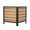 Gold, variant on CAMSCH 3-Panel Outdoor Wood Privacy Fence, 3-Section Privacy Screens, Air Conditioner Fence Panels Trash Can Fence Pool Equipment Enclosure for Garden, Patio, Landscaping, 32" W x 38" H, Brown