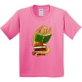 thumbnail image 3 of Inktastic Well-read Cute Gold Dragon Reading Books Youth T-Shirt, 3 of 5