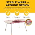 thumbnail image 4 of Valentine's Day Table Cloths for 8 Foot Rectangle Tables, Romantic Love Truck Roses Plaid Beige Patio Waterproof Elastic Fitted Tablecloths, Washable Rectangular Table Cover for Camping, 4 of 8